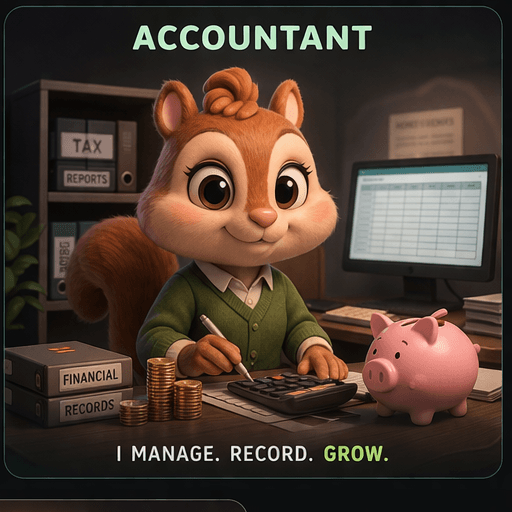 Squirrel character for Accountant